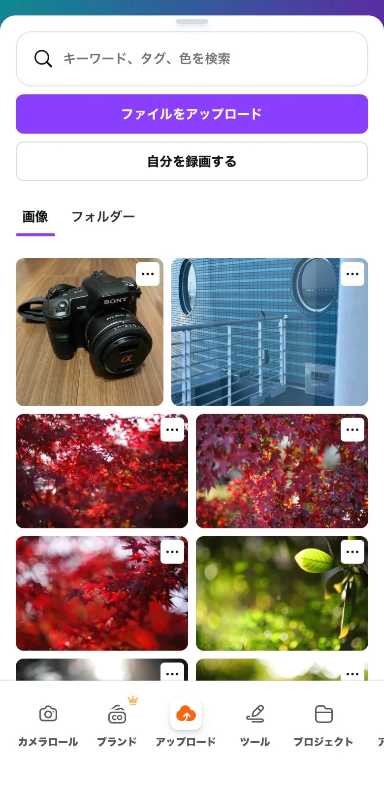ファイルをアップロード